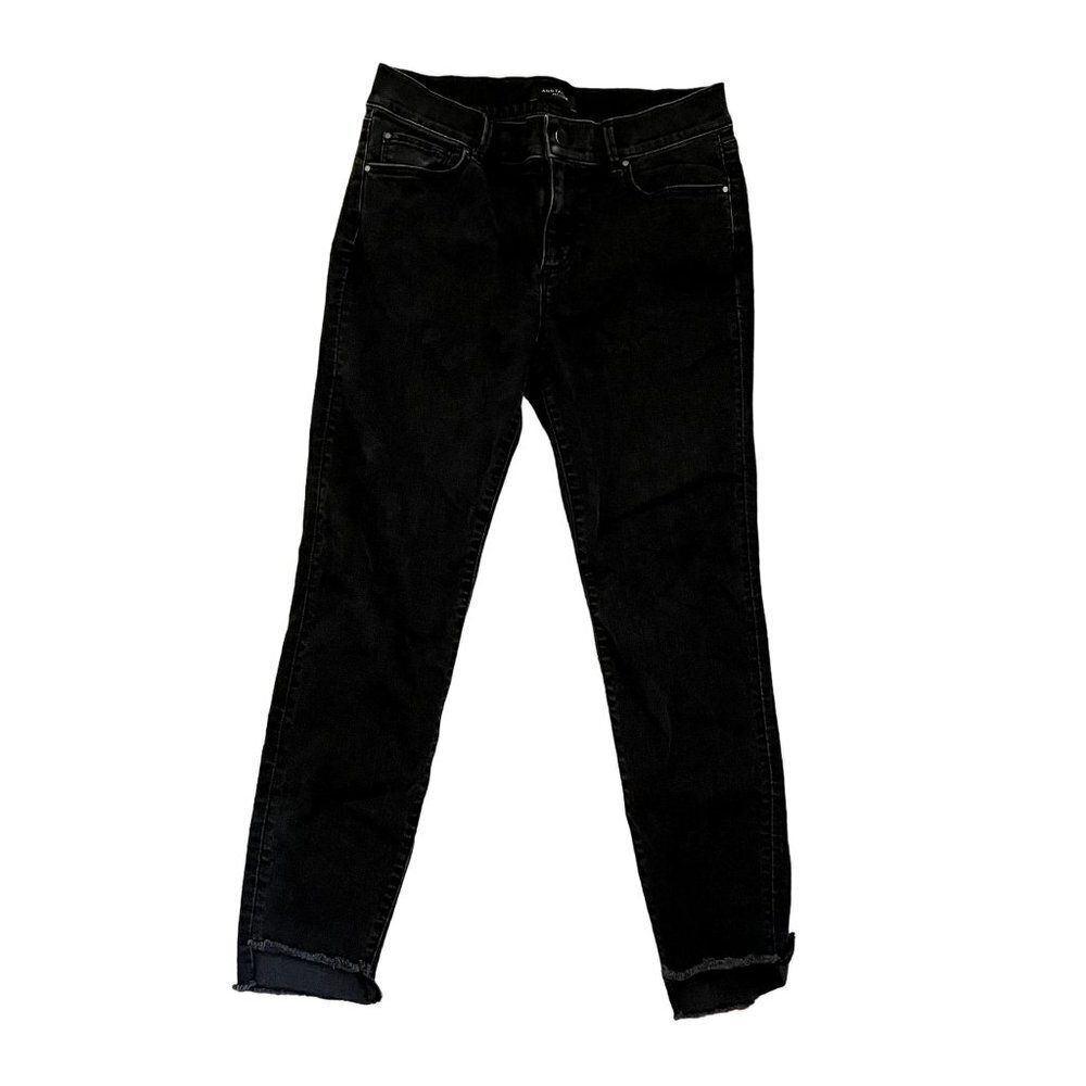 Ann Taylor petite black denim jeans the skinny modern fit cotton pants classic